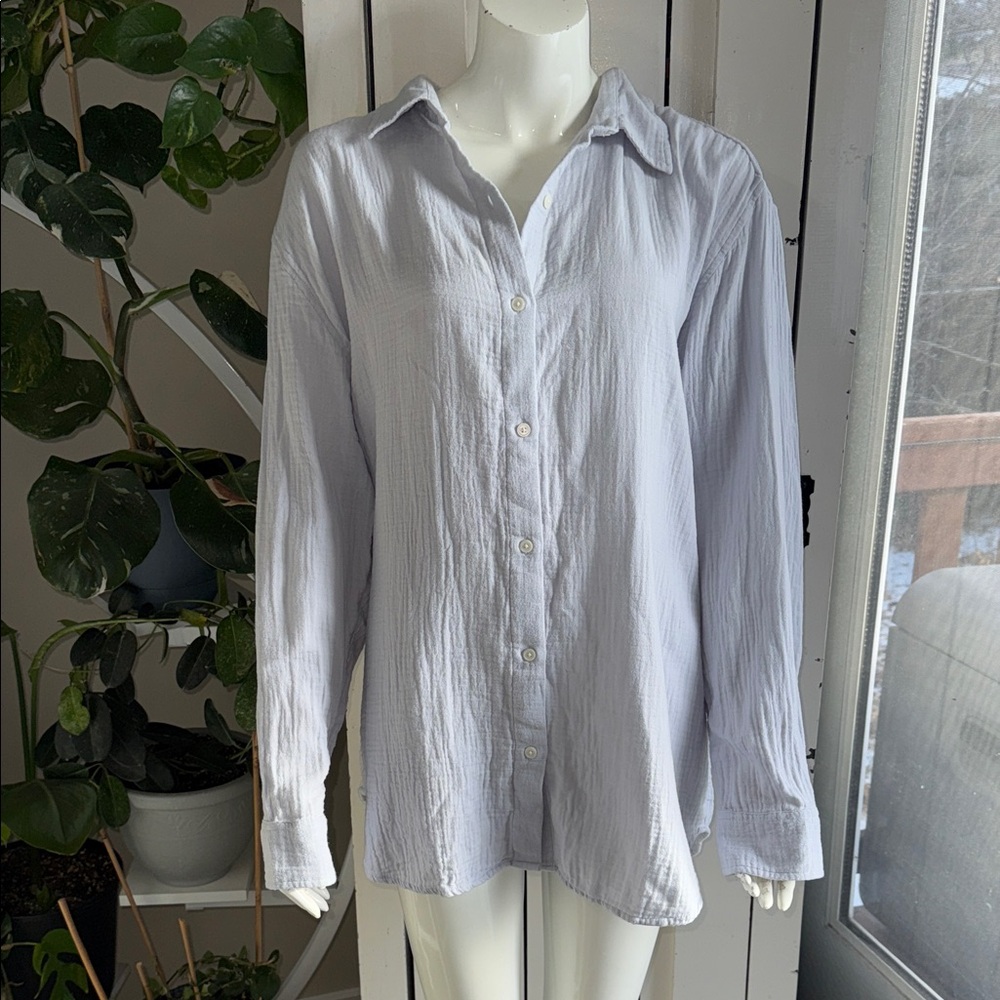 Wilfred free Light lilac Button-Up Shirt sail shirt organic cotton L  Like new